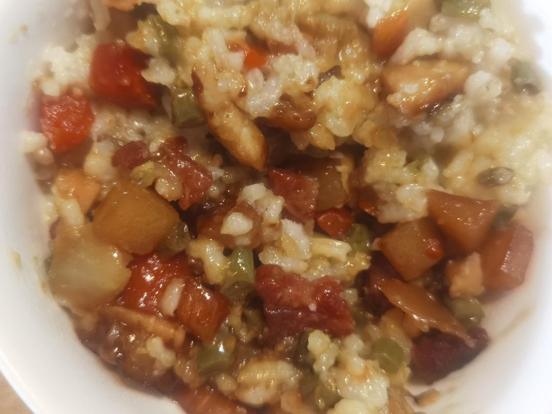 四季豆腊肉箜干饭（电饭煲版）