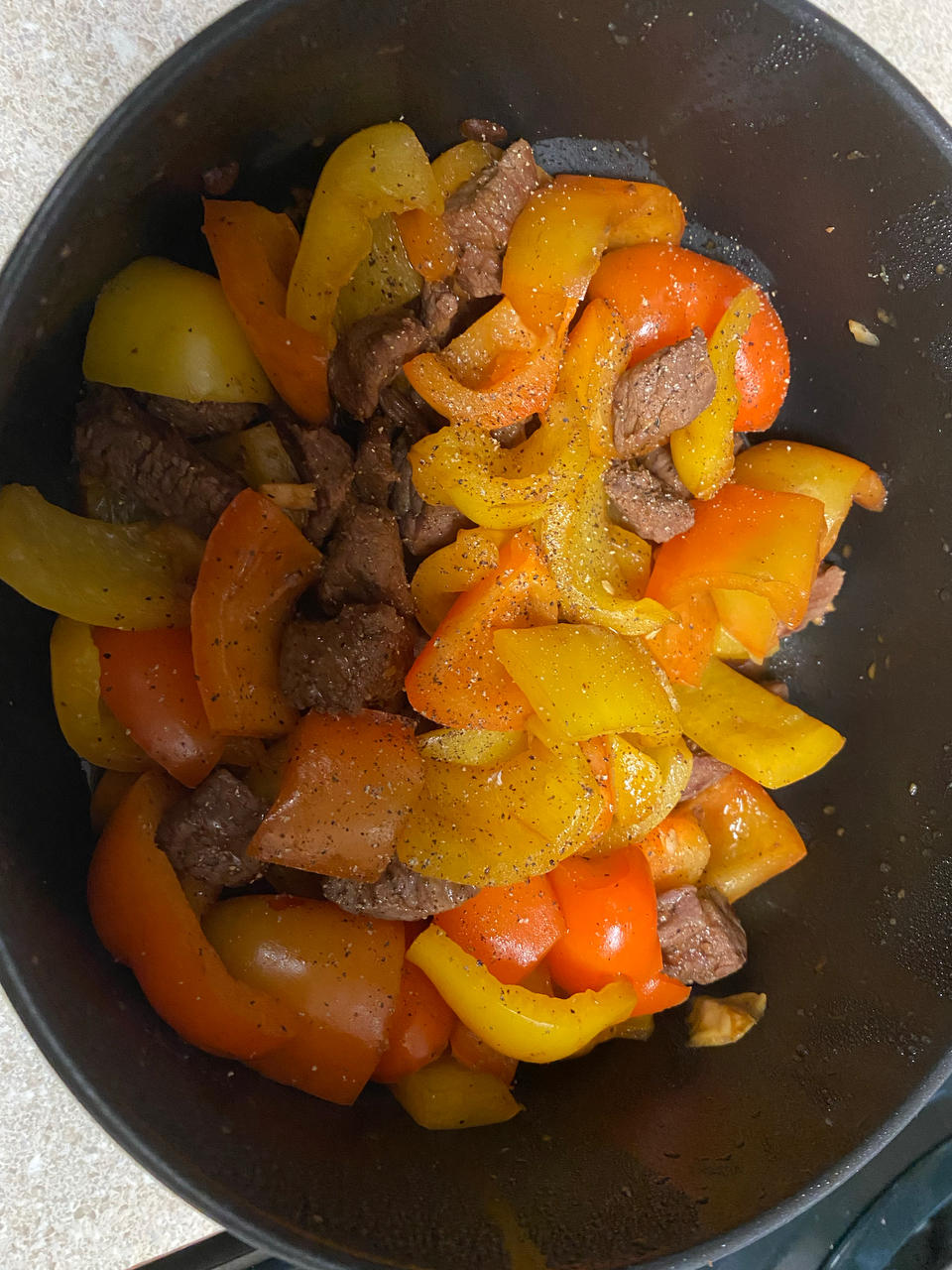 低脂低卡的彩椒牛肉粒