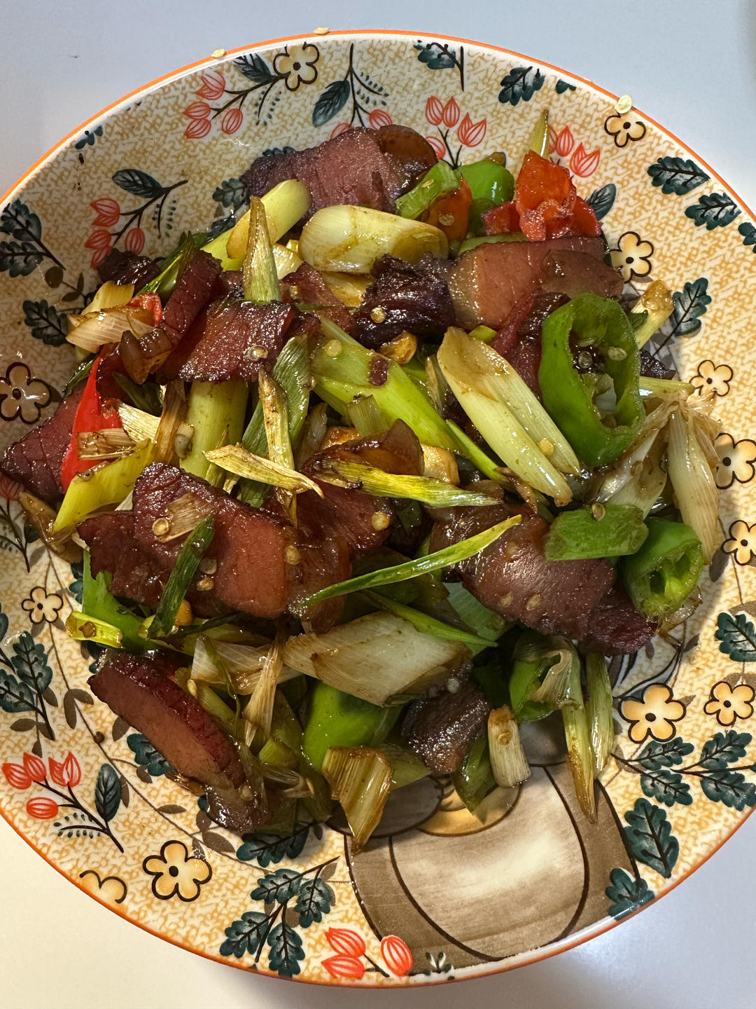 蒜苗/葱炒腊肉