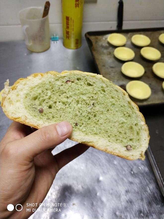 抹茶面包的做法步骤图 抹茶面包怎么做好吃 浚哲和哲熙爸 下厨房