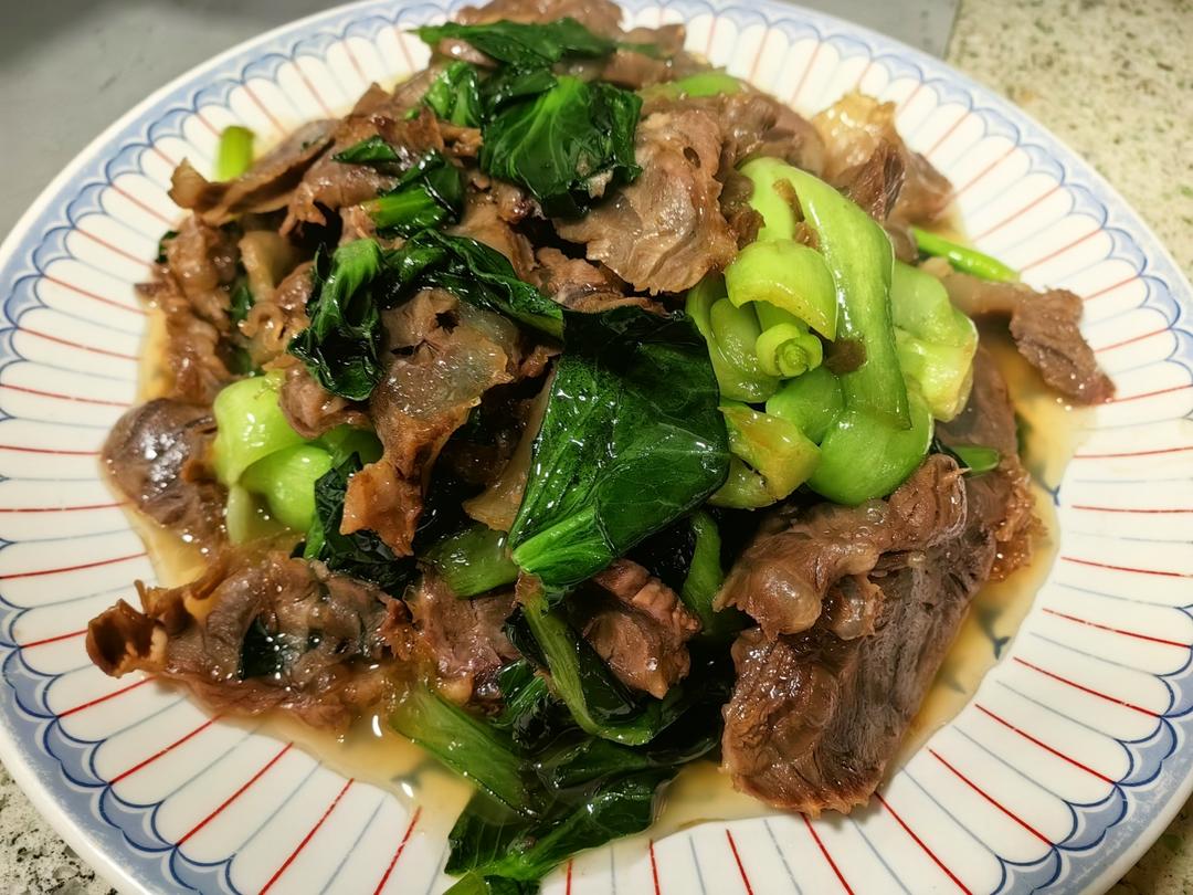 牛肉烧青菜