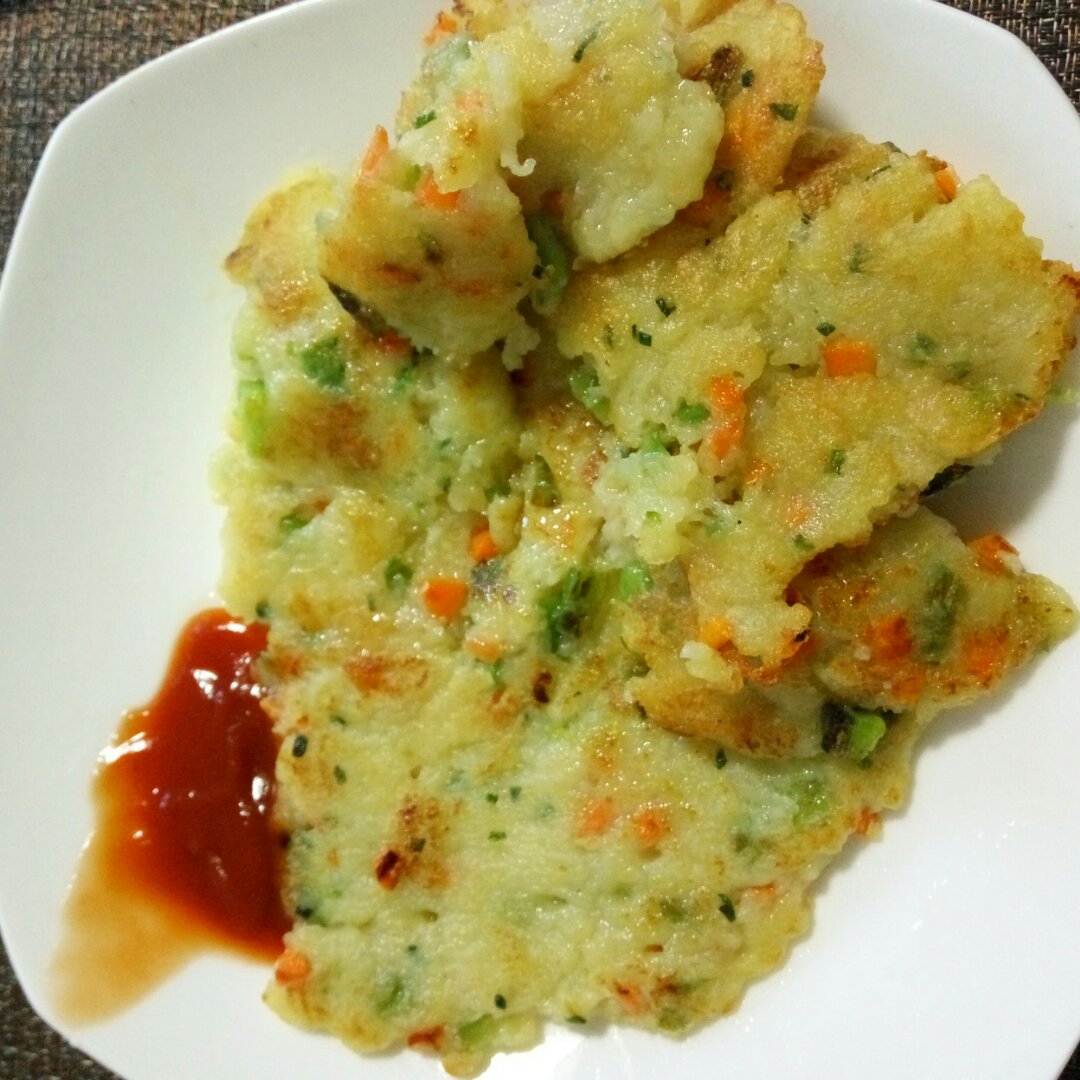 香煎土豆丝鸡蛋饼
