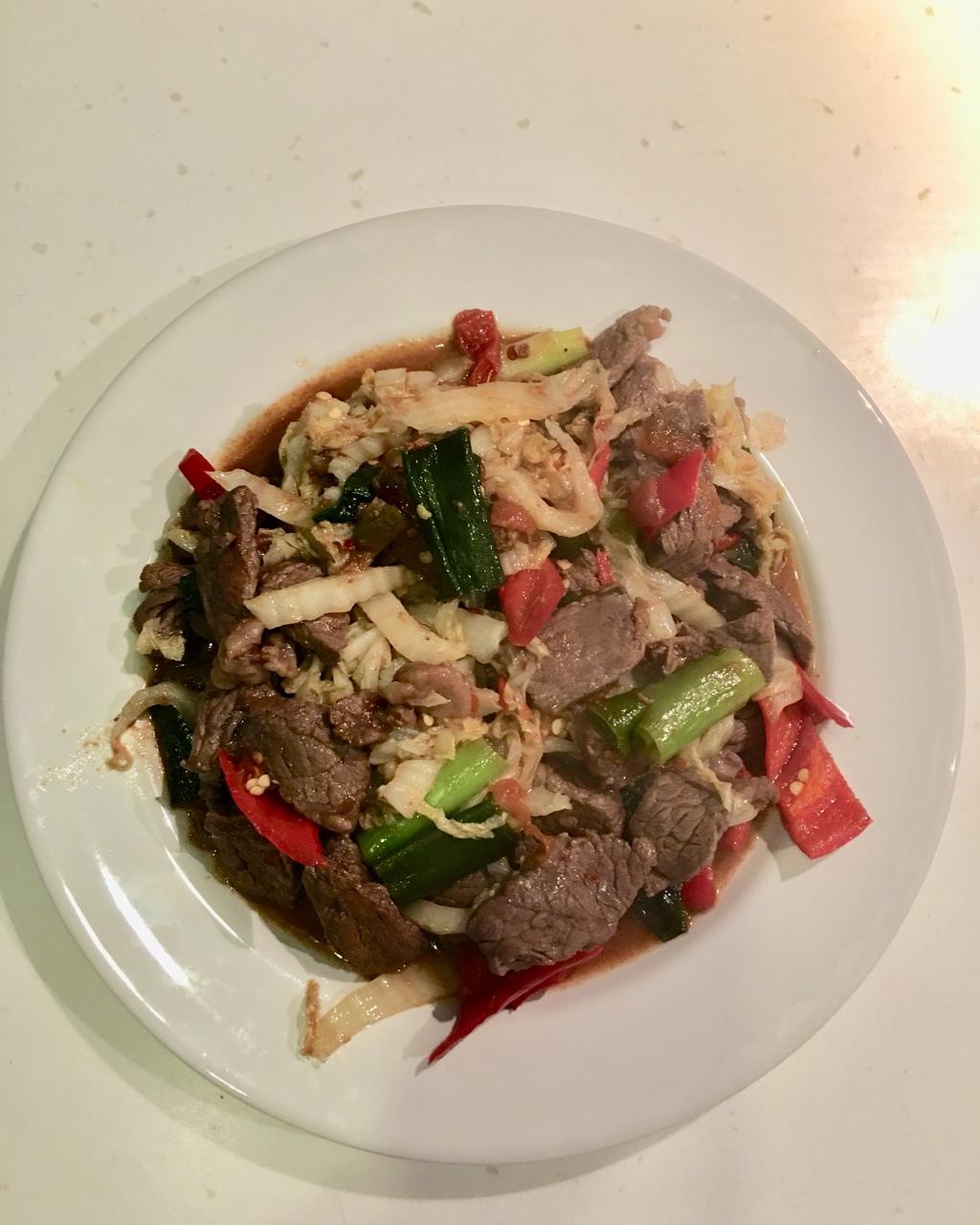 大白菜炒肉片