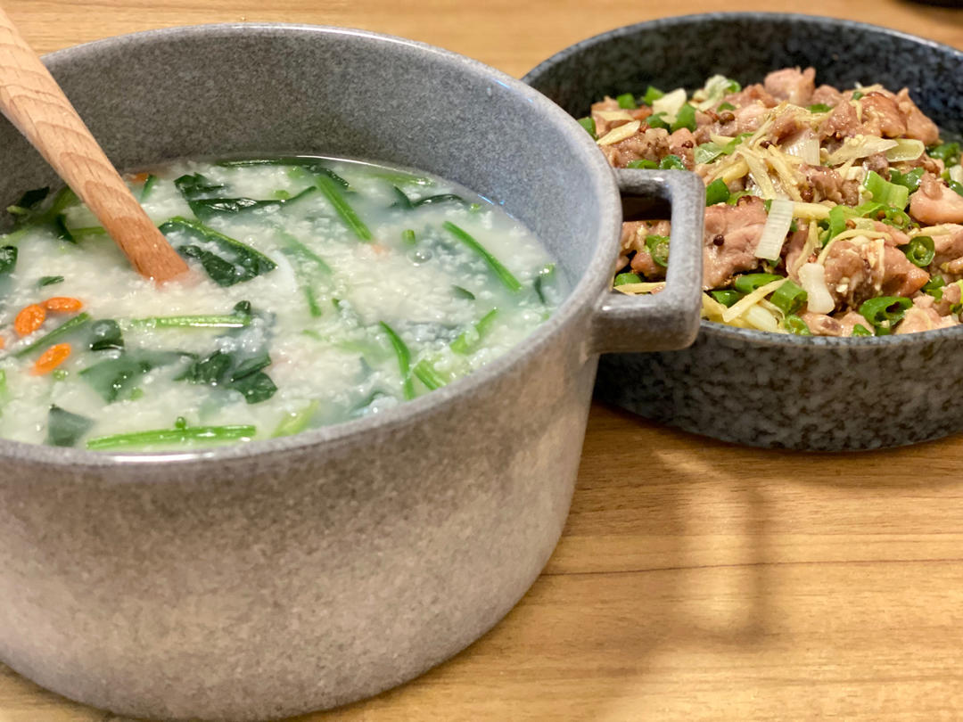 菠菜山药粥（健脾养肝血）