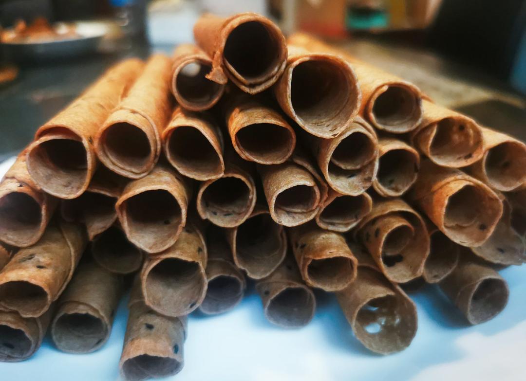 香酥不甜腻的彩色奶油蛋卷