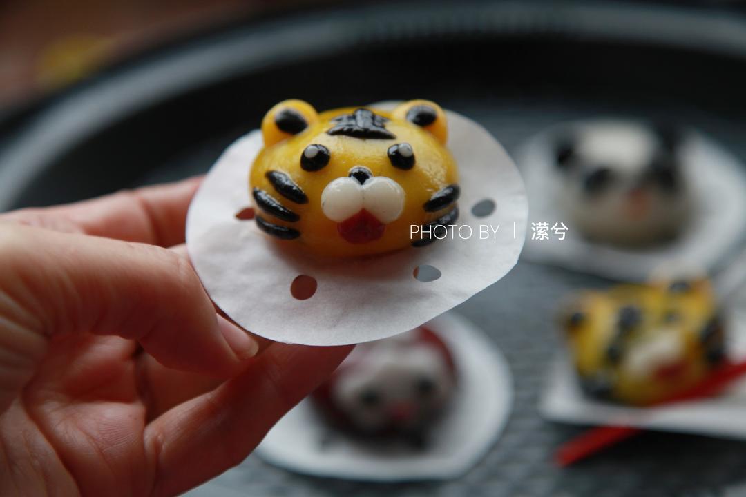 小老虎，冰墩墩，雪容融汤圆的做法