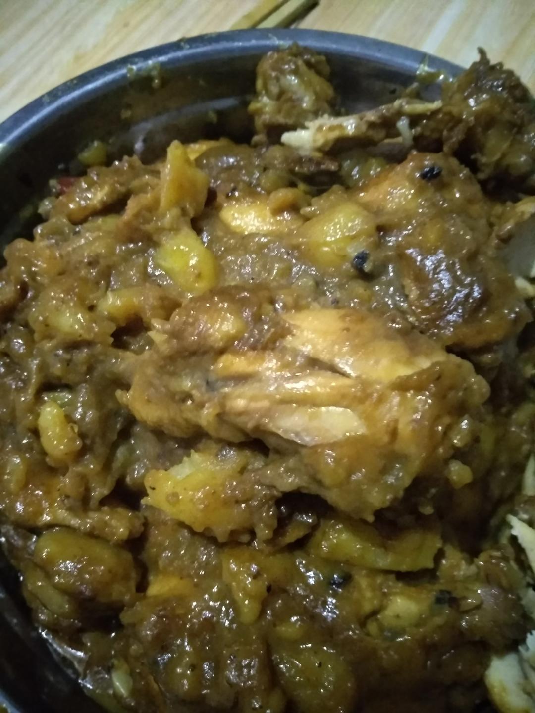 土豆焖鸡腿