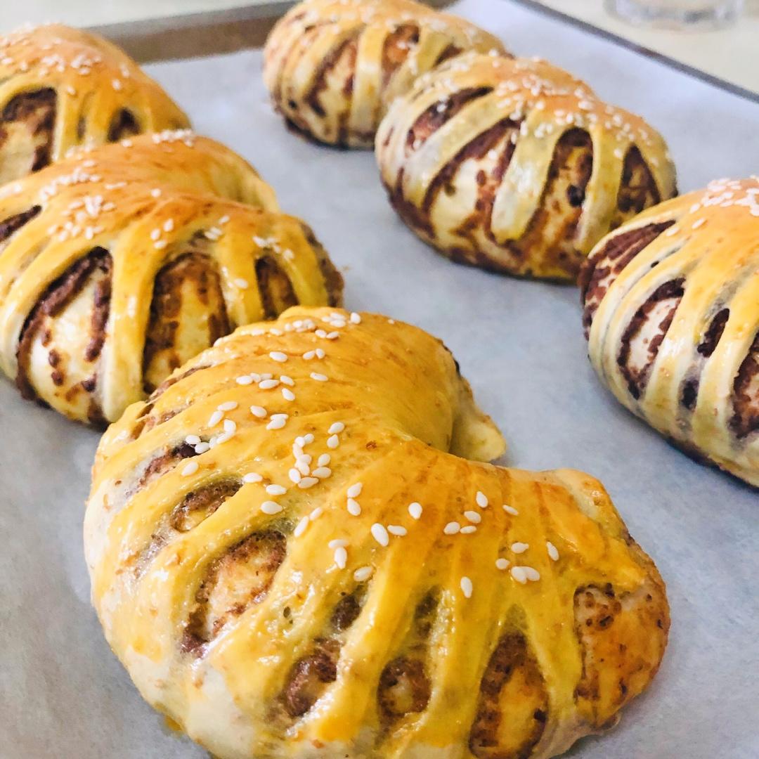 简单易学的红豆沙面包圈