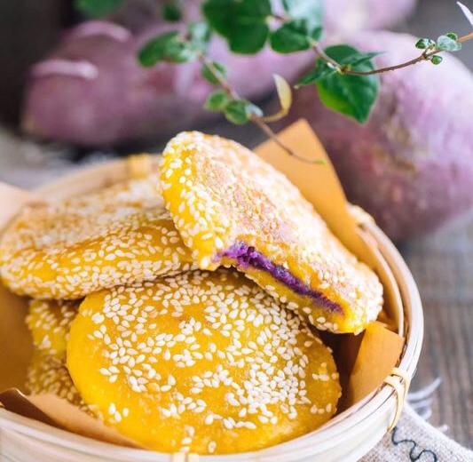 南瓜紫薯饼