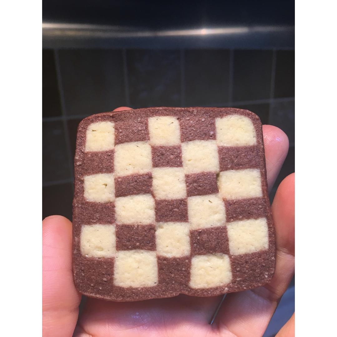 巧克力杏仁奶油棋盘饼干