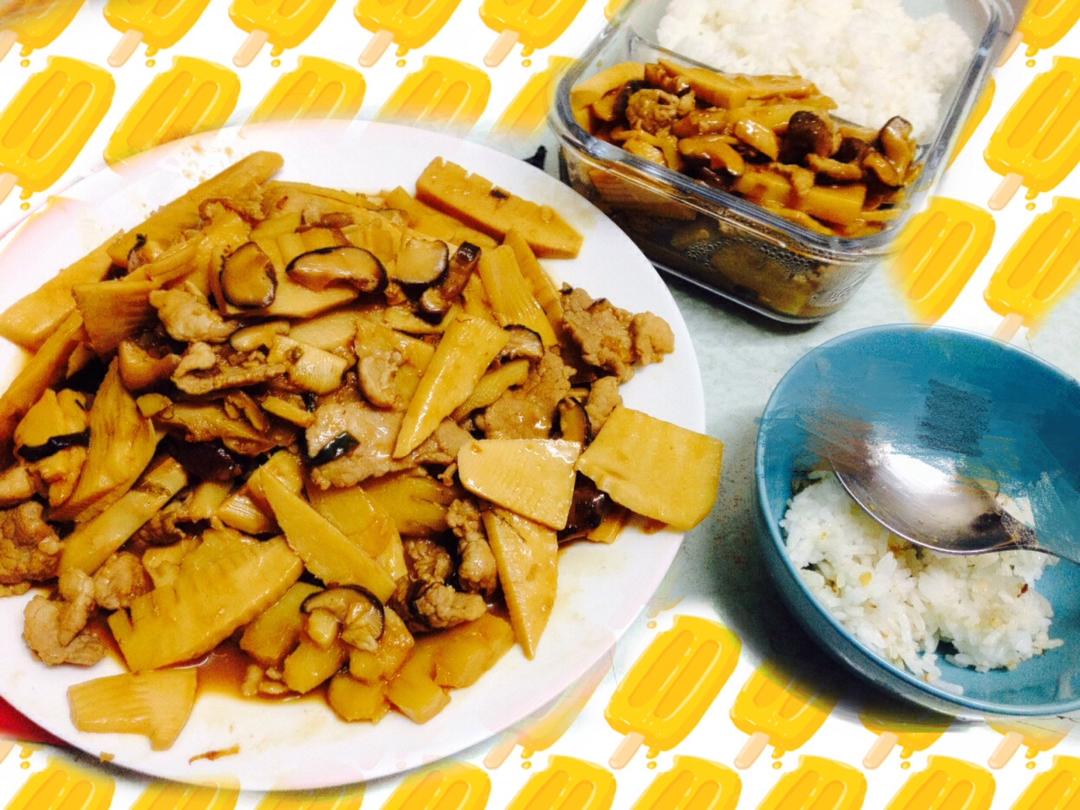 鲜笋烧香菇（勾氏私房菜）
