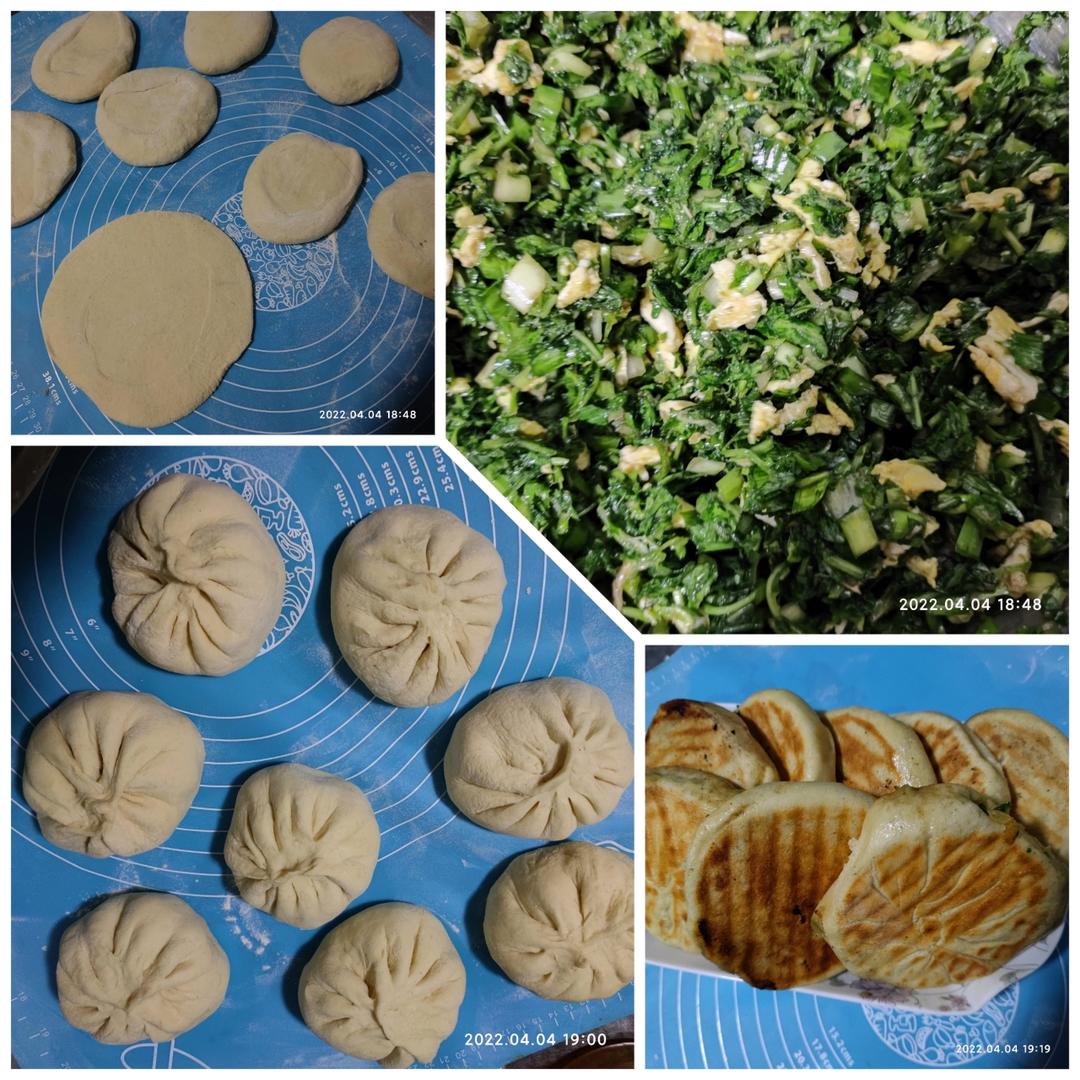 早餐吃荠菜馅饼，又香又软孩子爱吃