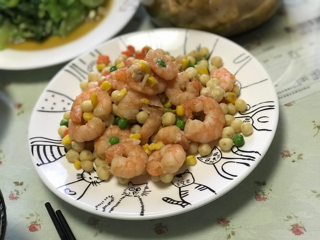 虾仁鸡头米