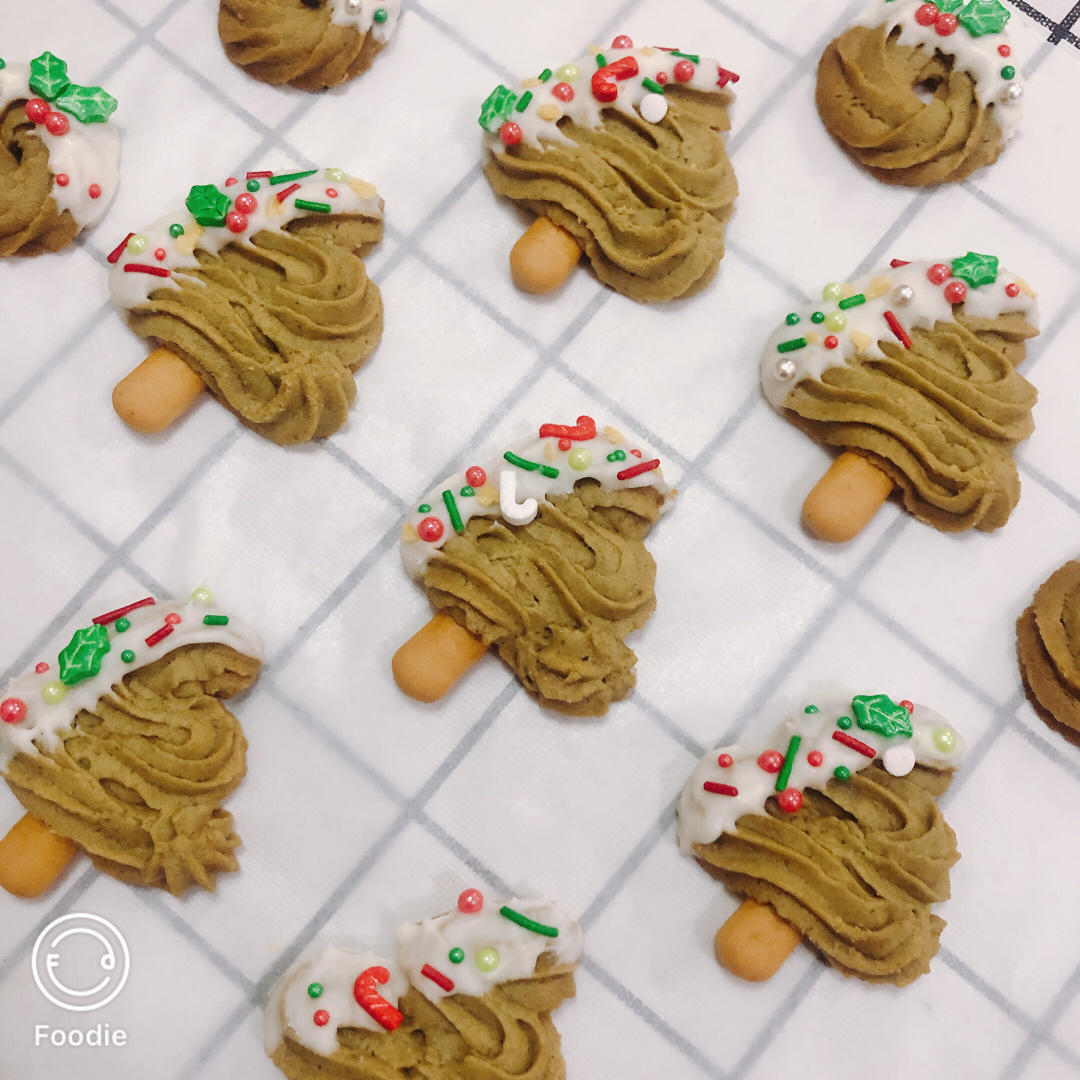 无需打发❗️超简单的圣诞树曲奇