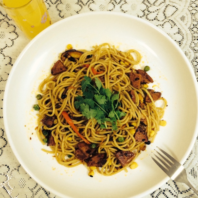 黑椒牛肉炒意大利面
