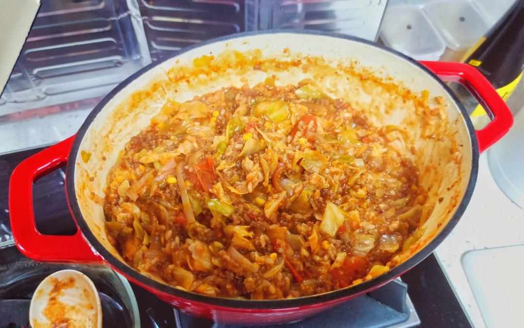 【健康三餐】番茄圆白菜肉酱闷饭