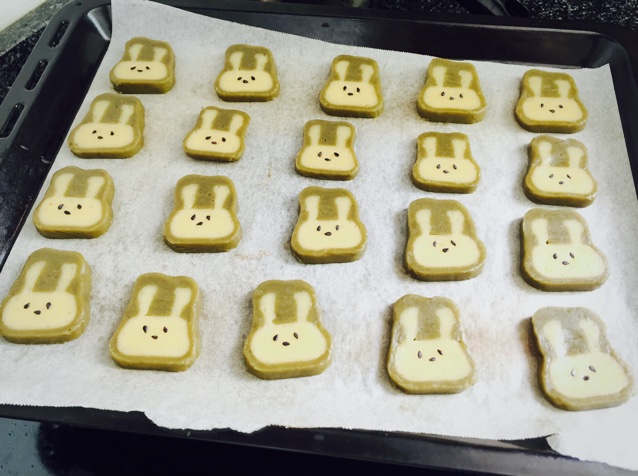 抹茶兔兔曲奇（比熊猫简单！超详细实物图+超良心手绘图）