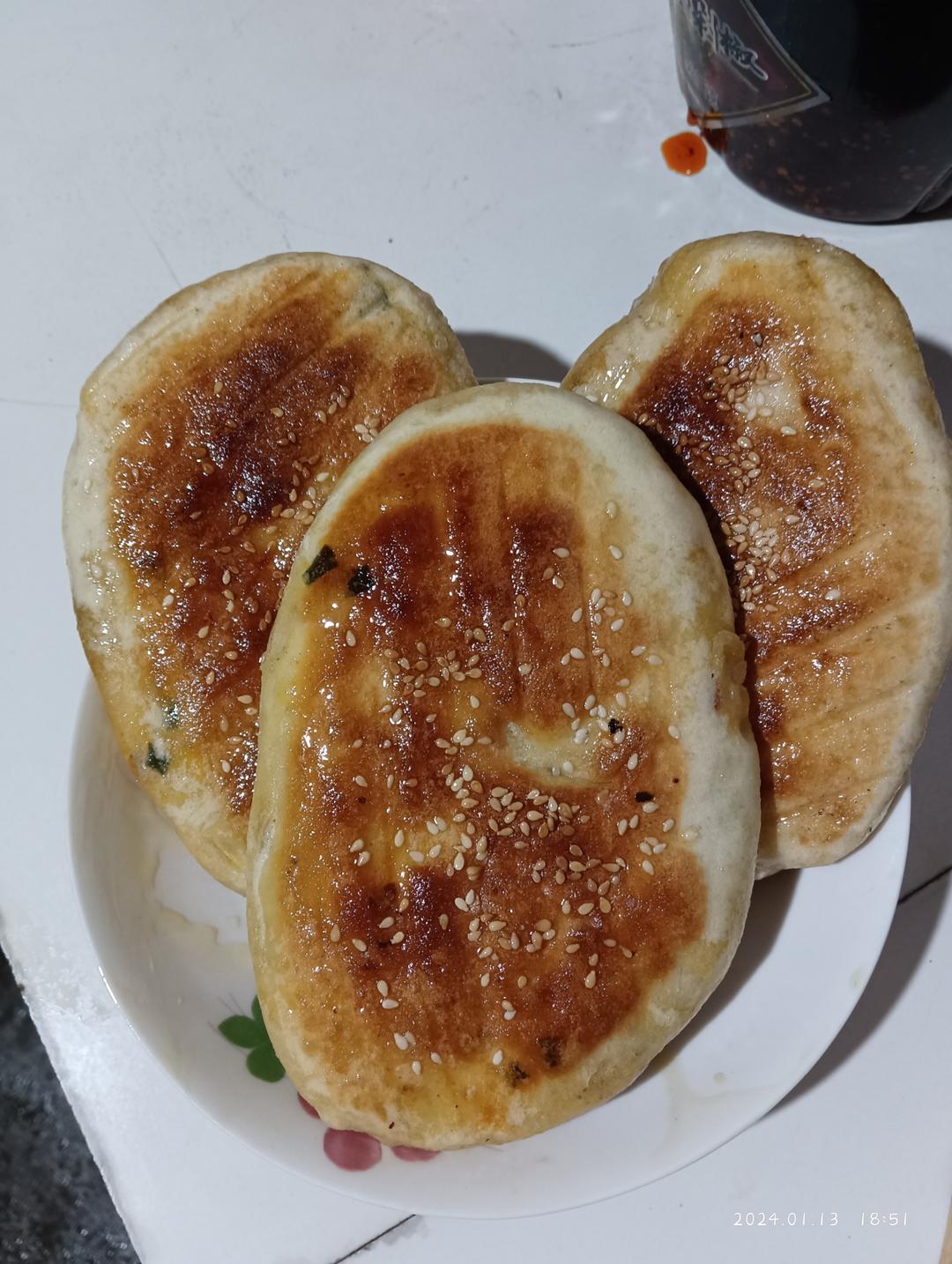 椒盐香葱烧饼