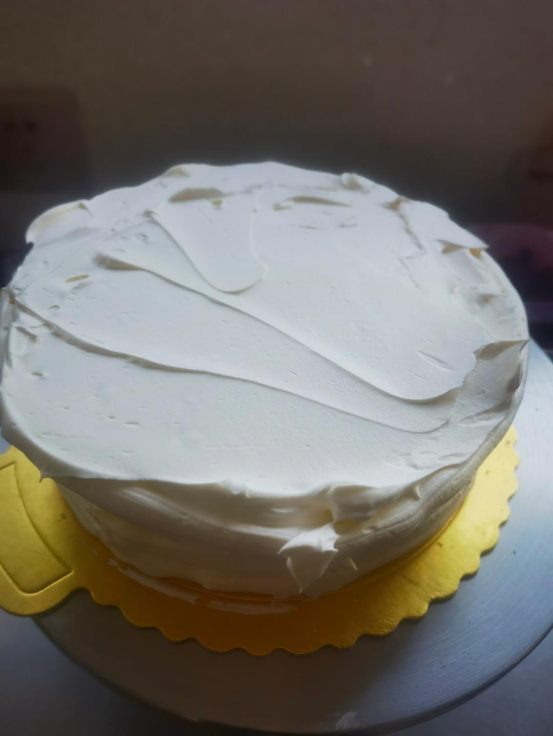 自用一次6寸两个戚风蛋糕，红丝绒生日蛋糕胚