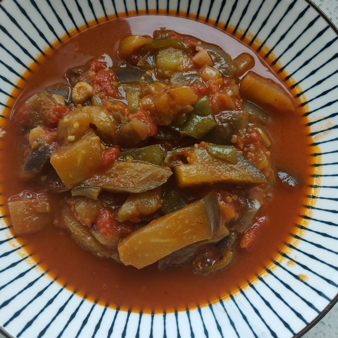 拉条子绝配～西红柿🍅🍆炒茄子🤤