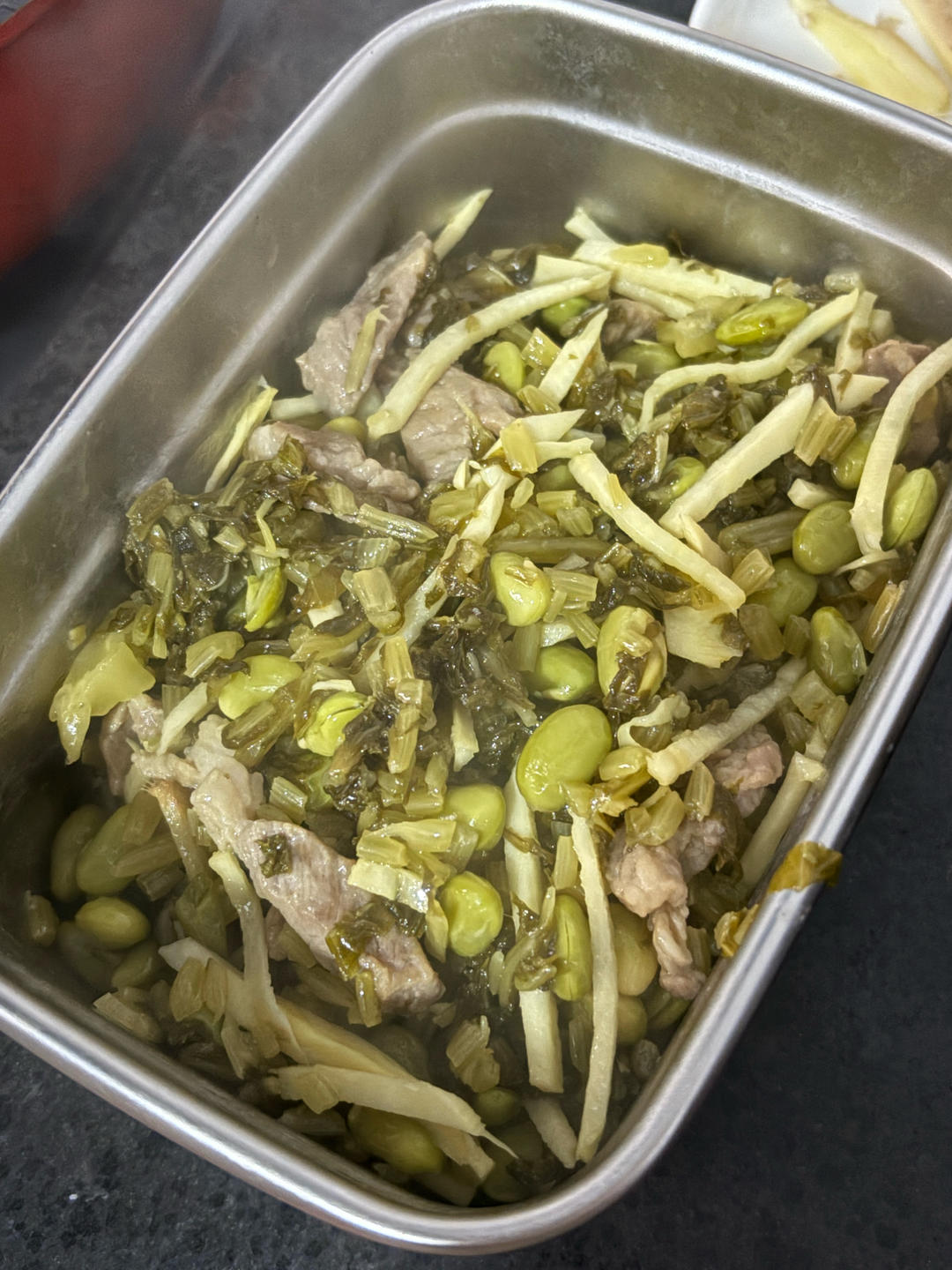 雪菜冬笋炒肉丝