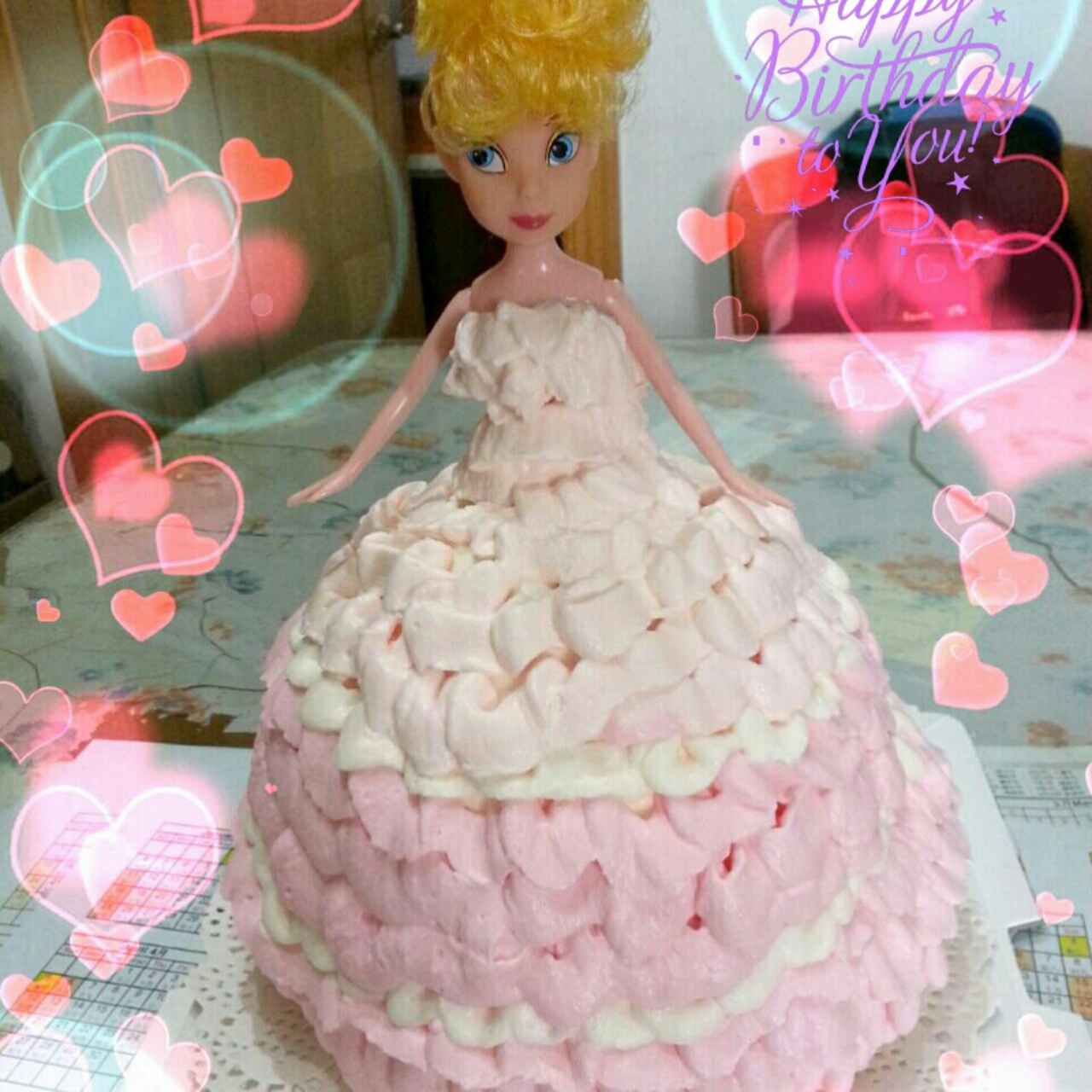 梦幻时尚的芭比蛋糕