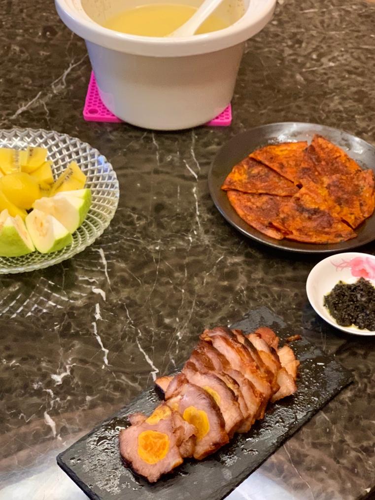 咸蛋叉烧肉（好吃得爆炸）