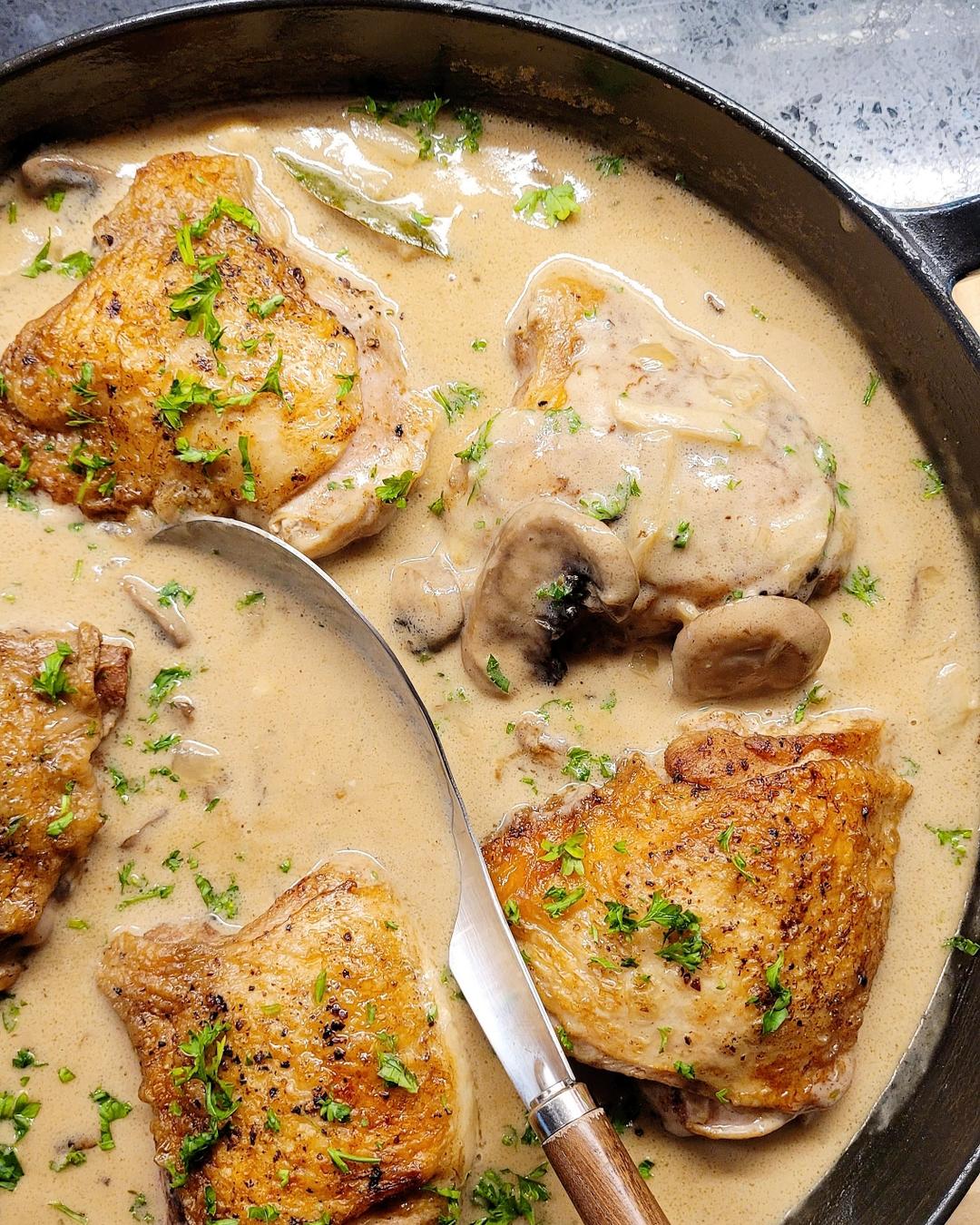🇫🇷法式奶油炖鸡「Chicken Fricassee」