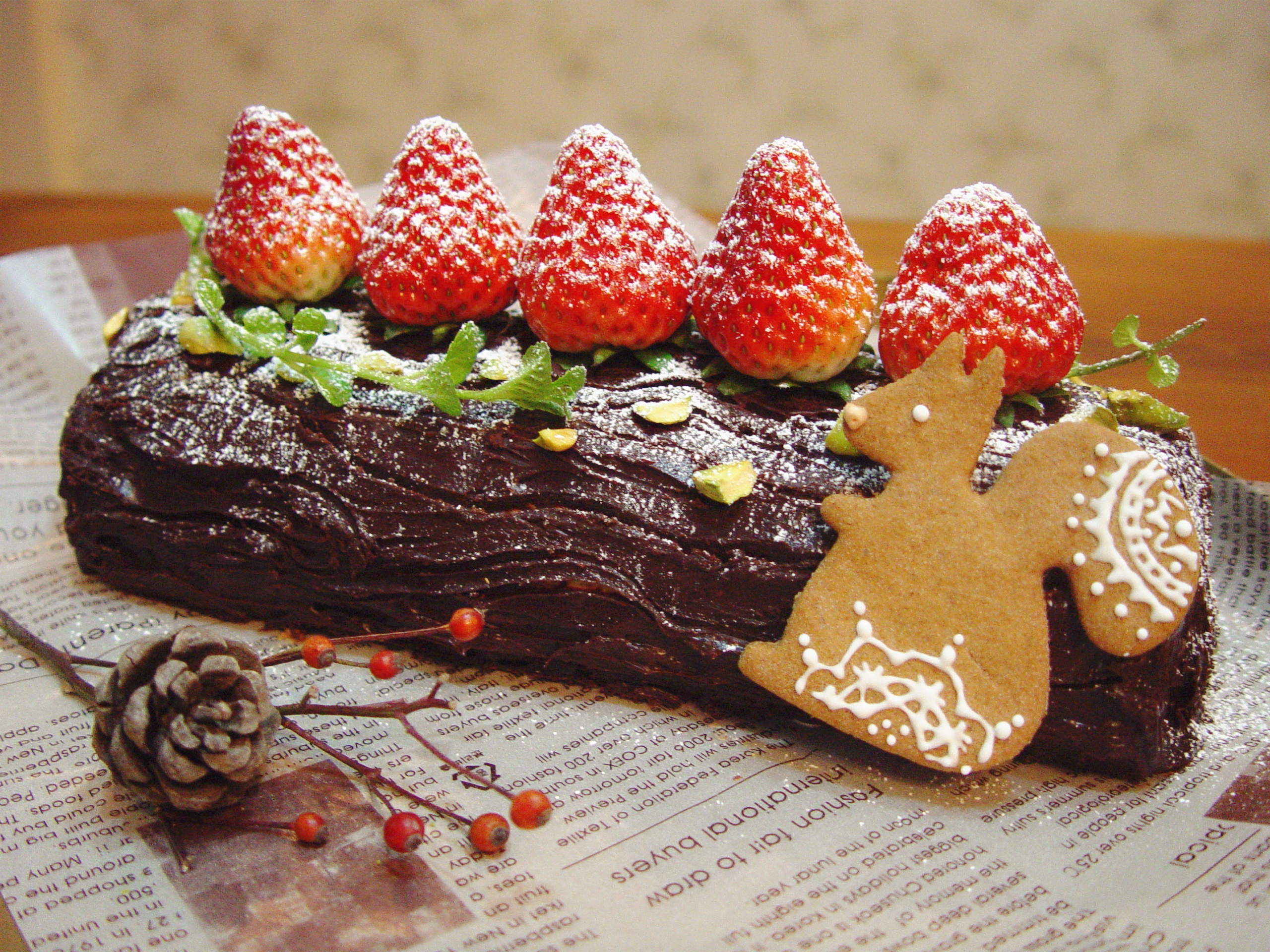 圣诞树干蛋糕（Christmas Log）