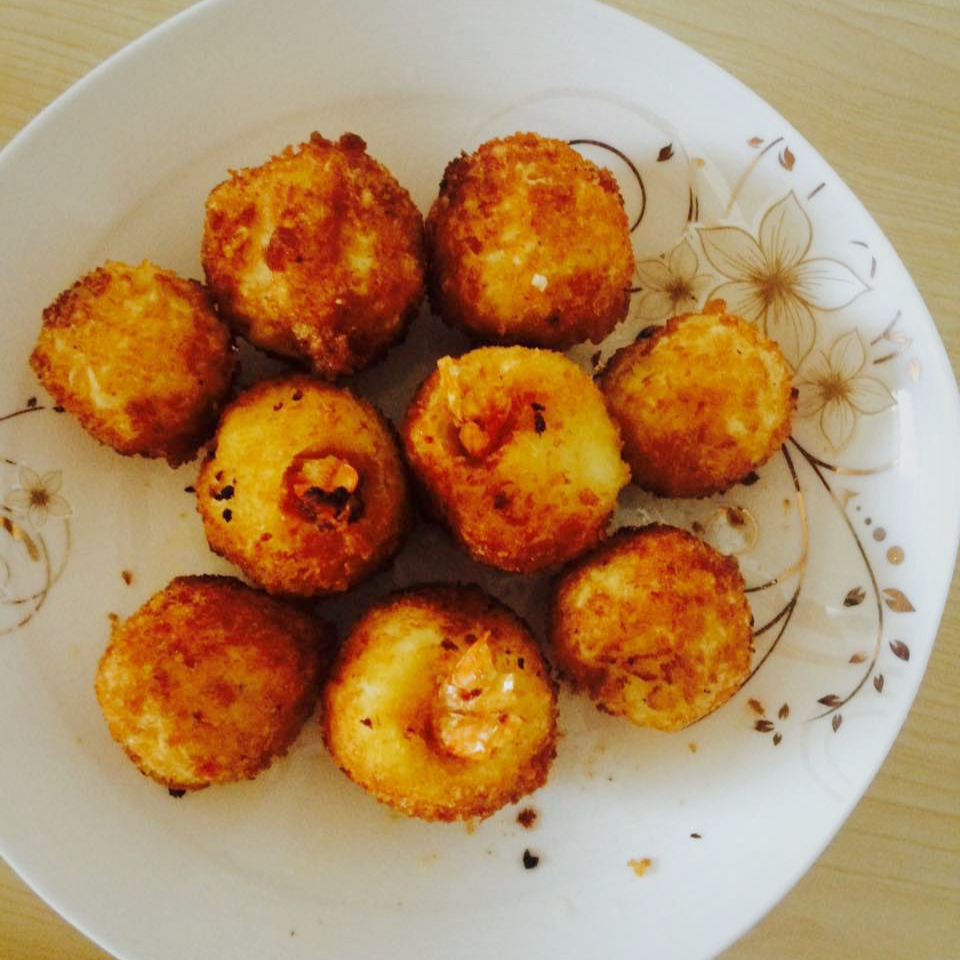 土豆泥鲜虾球