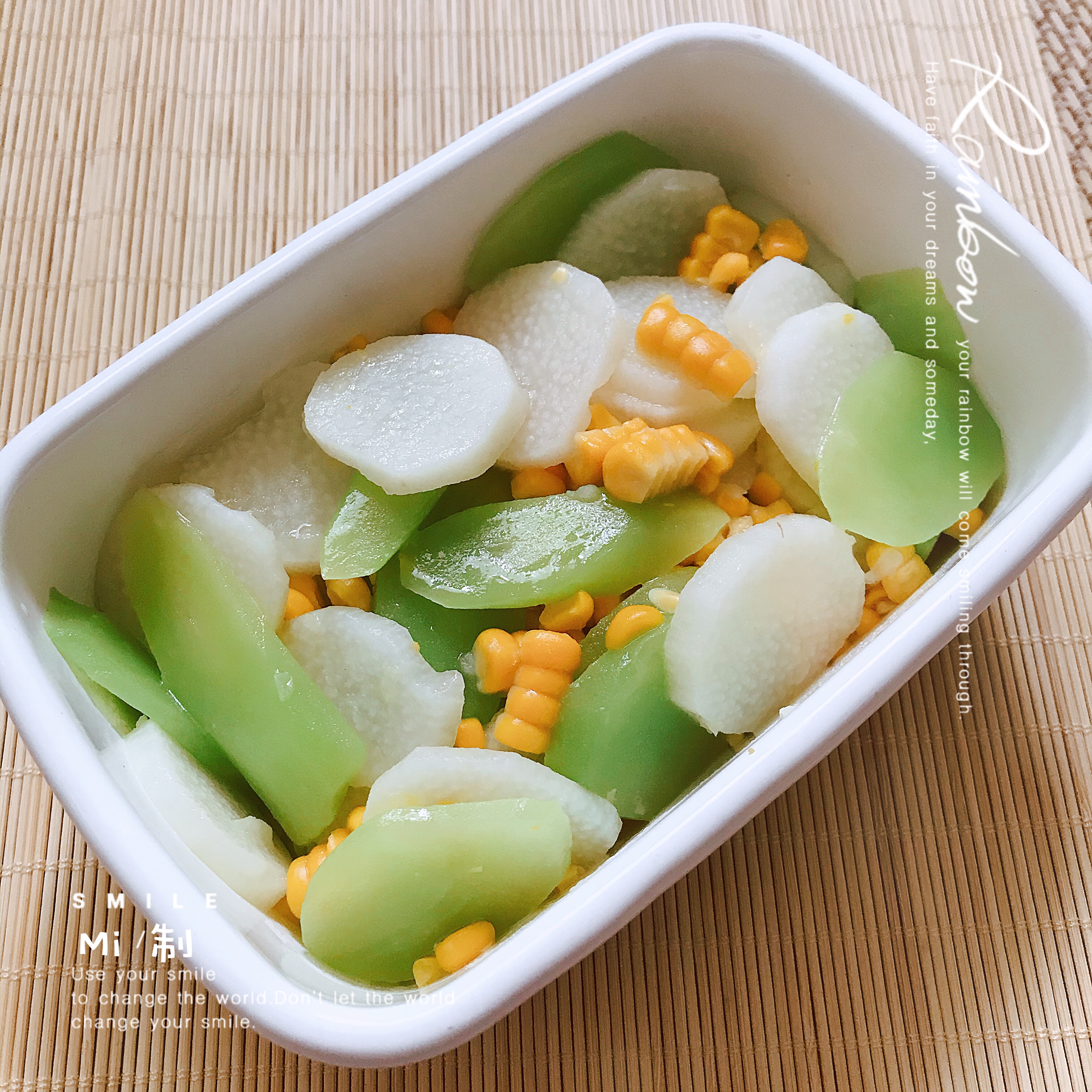 清炒山药莴笋甜玉米的做法