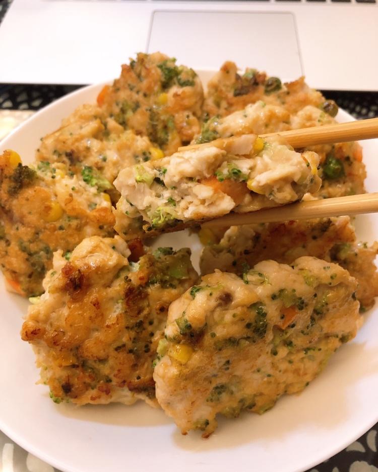 超简单健康鸡肉饼(减脂餐）(儿童副食）