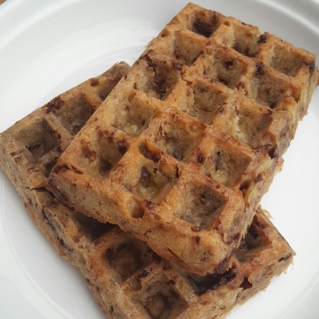 巧克力碎片香蕉华夫饼