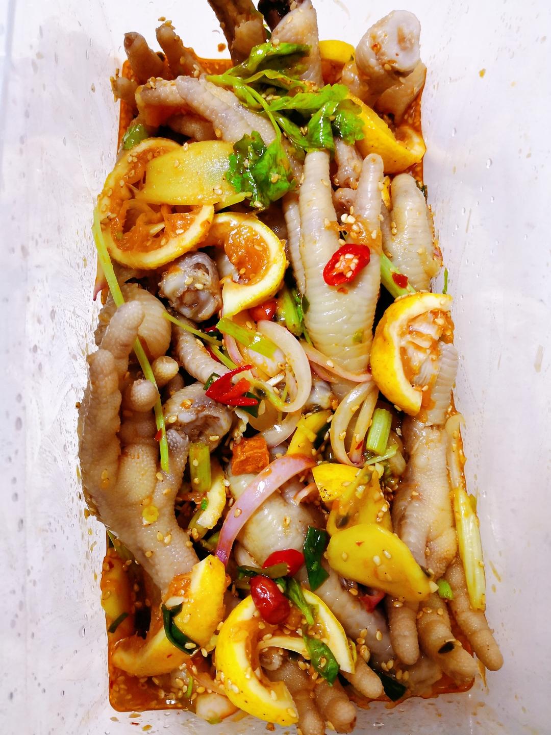 柠檬百香果凤爪｜虎皮凤爪的做法