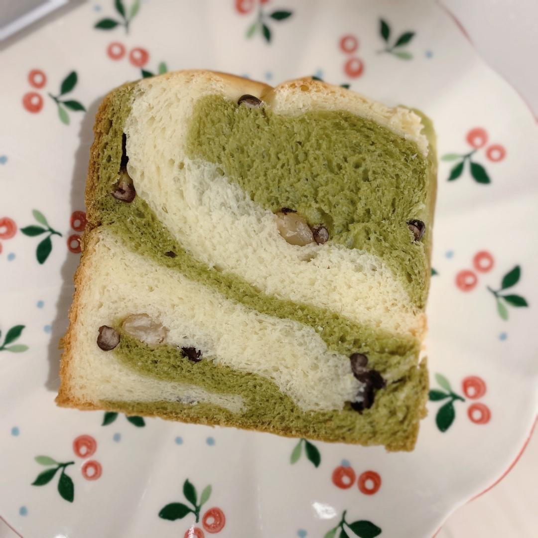 抹茶蜜豆吐司