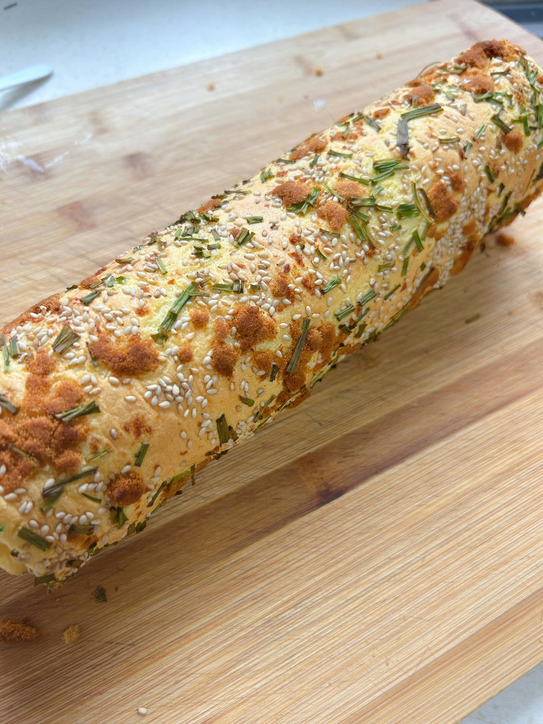 香葱海苔肉松芝麻蛋糕卷