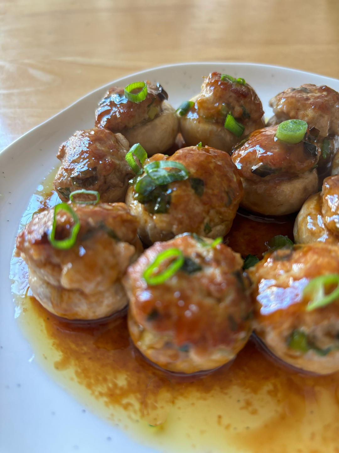 口蘑酿肉的做法