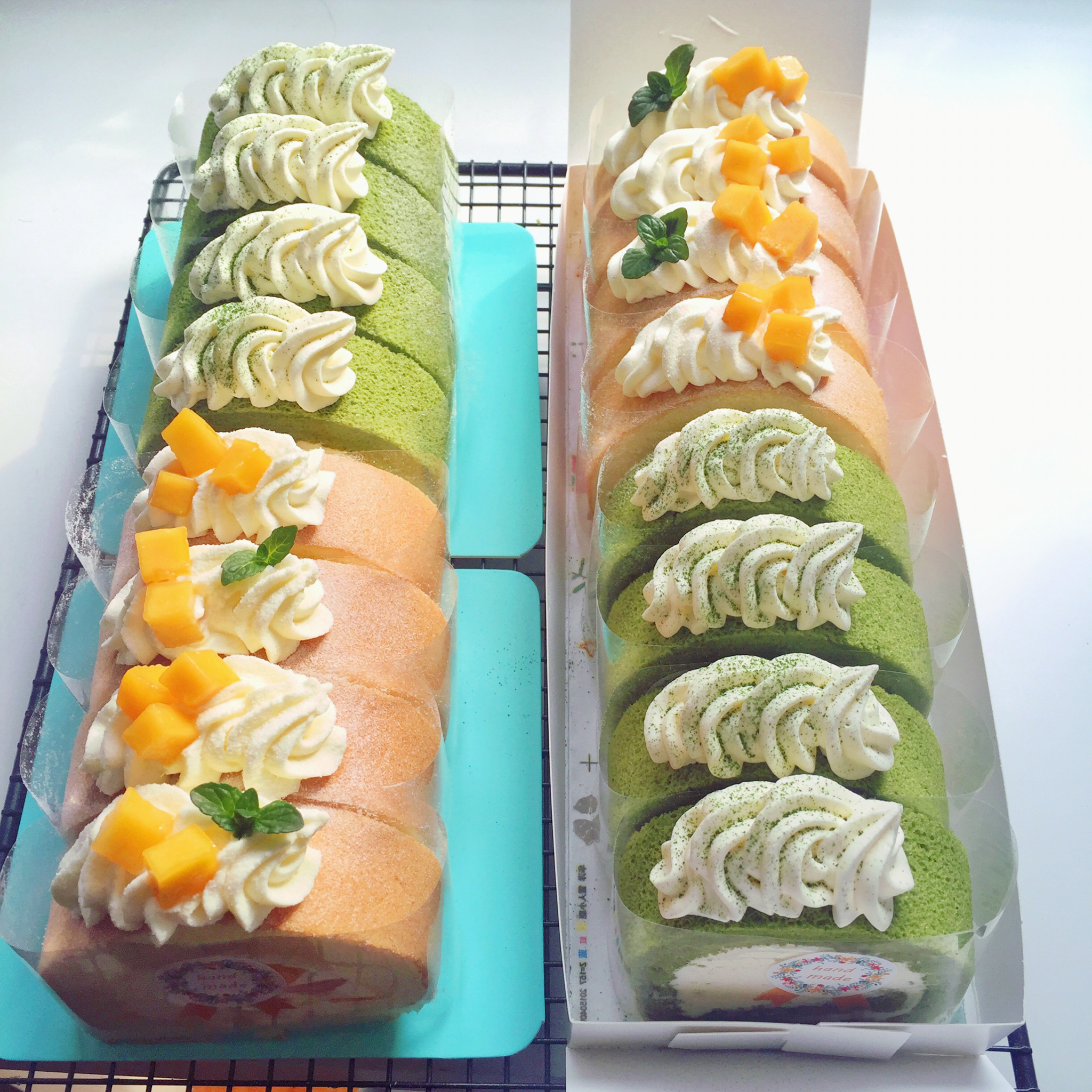 troublemakerleona做的抹茶戚风蛋糕卷