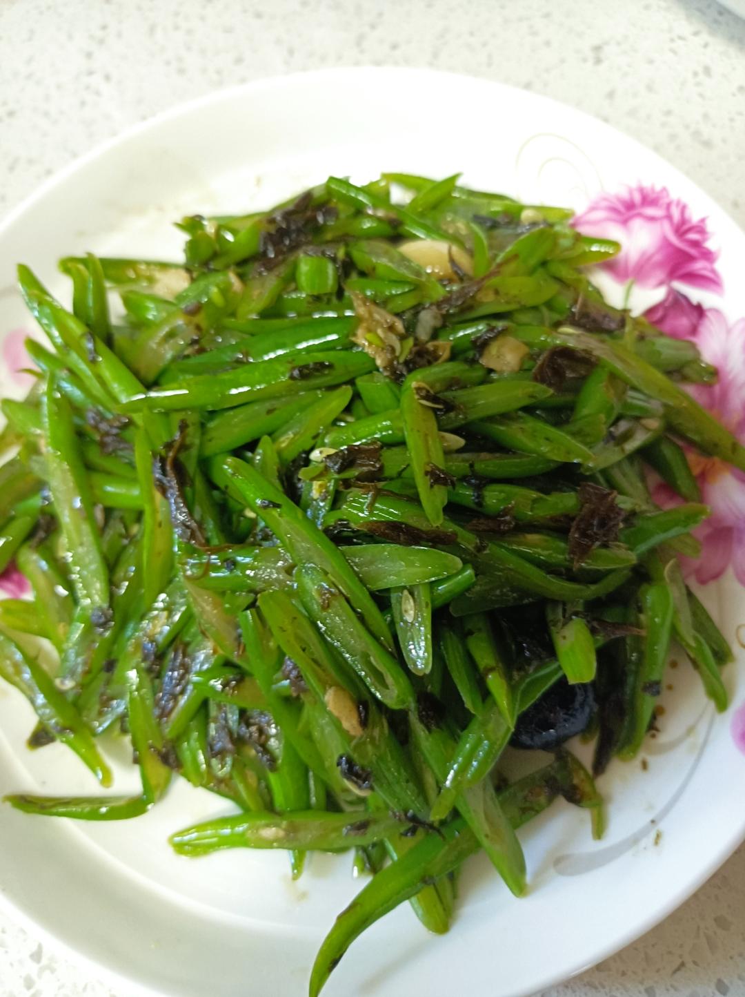 榄菜四季豆的做法