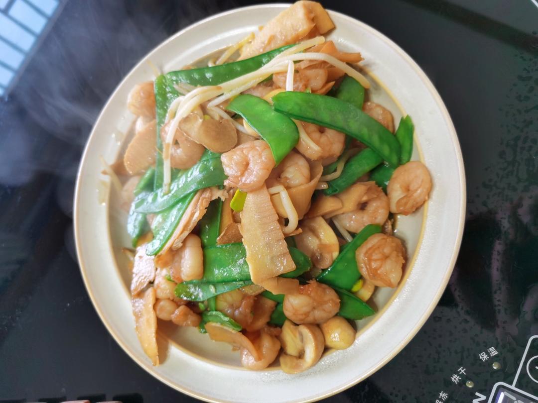 荷兰豆炒虾仁#饭来全自动炒菜机#