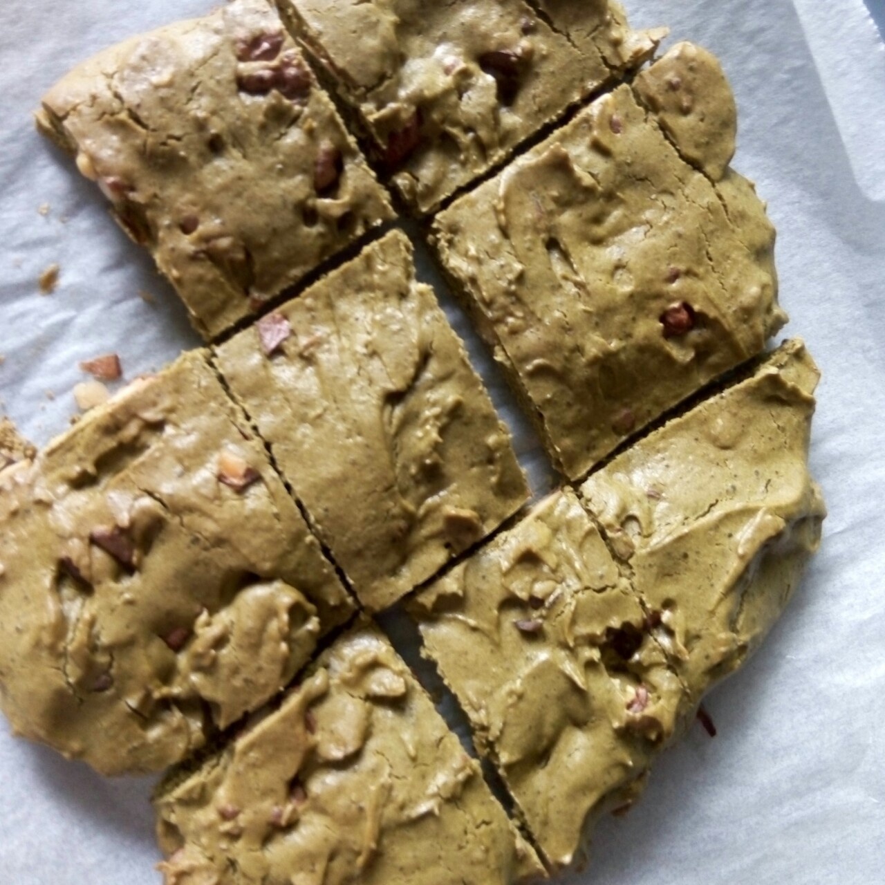 丰润的布朗尼口感-抹茶蜜红豆蛋糕