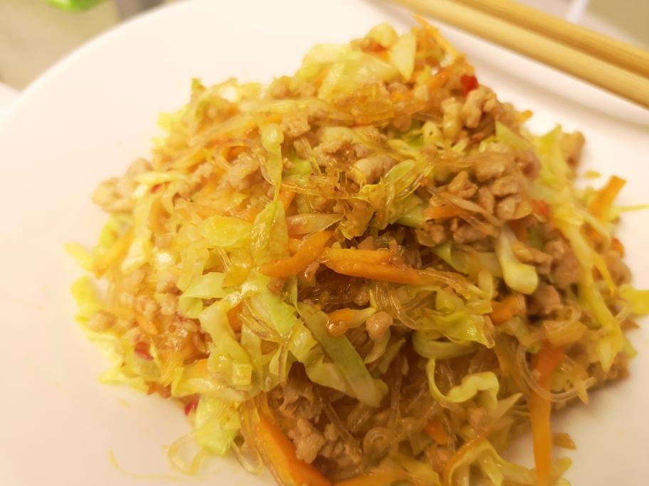 肉末蔬菜炒粉丝