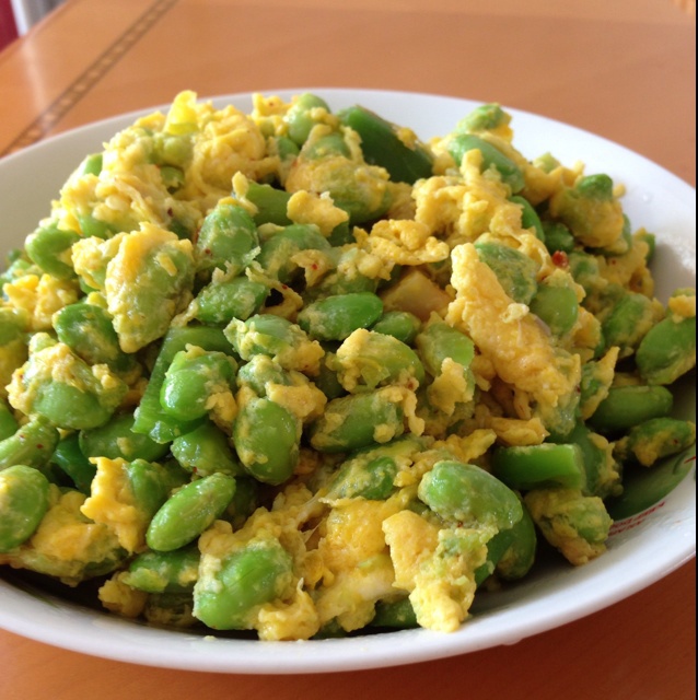 俊玲大厨做的毛豆炒鸡蛋