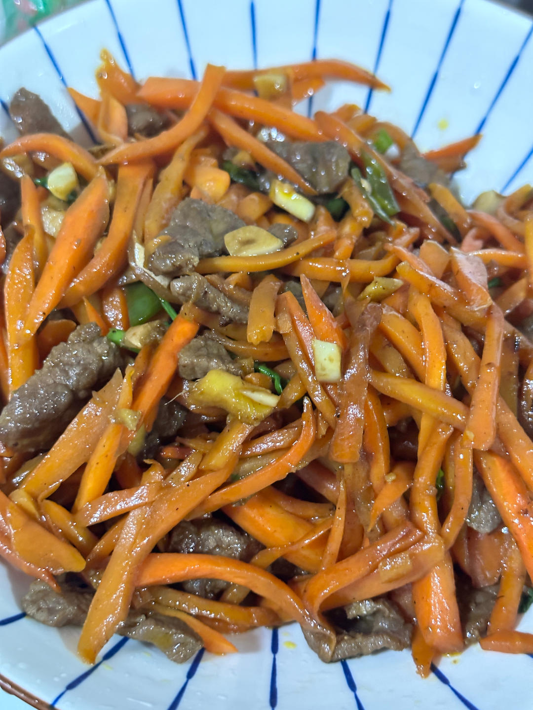 胡萝卜爆炒牛肉