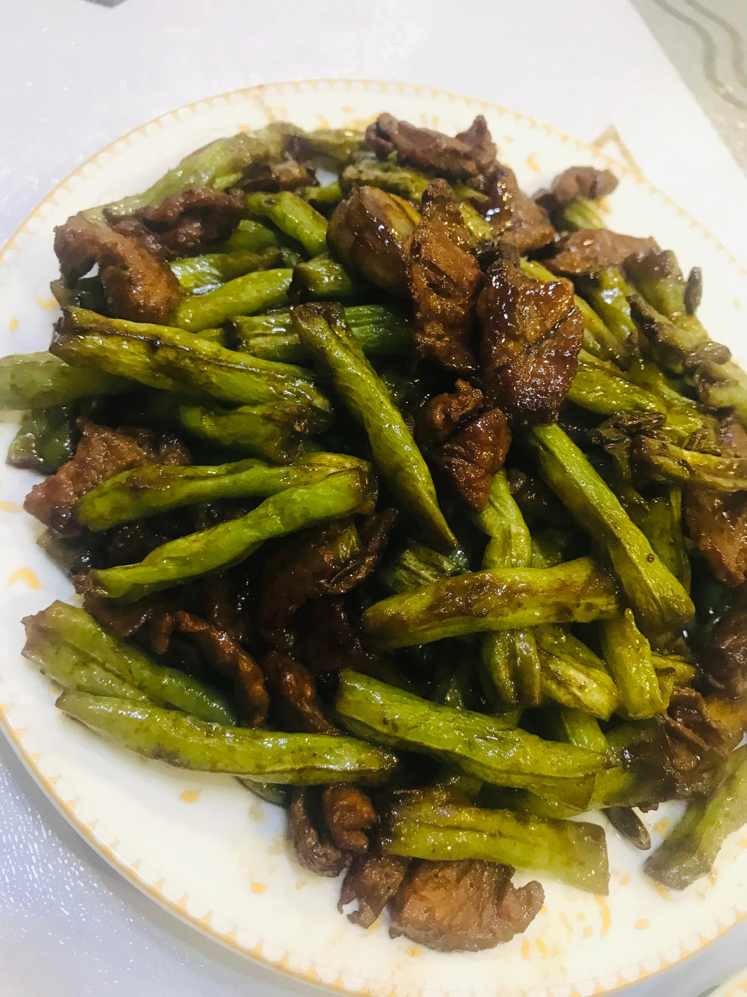 零厨艺的豆角炒肉