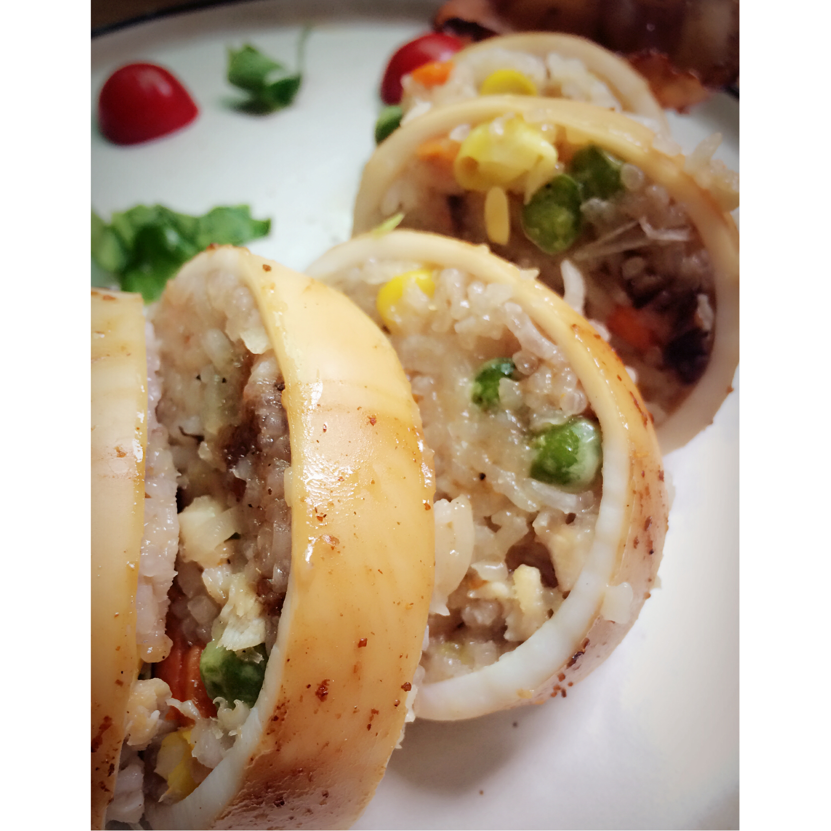 烤鱿鱼筒焗饭
