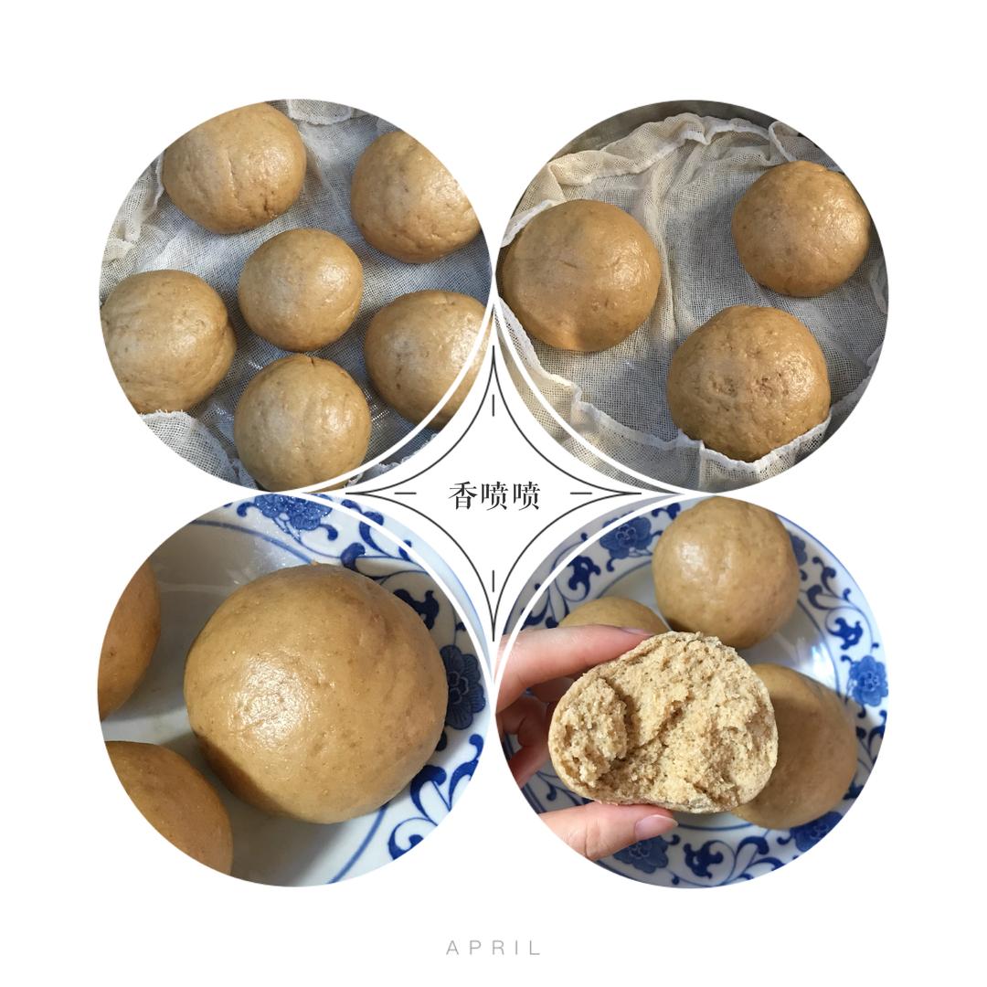 奶香味十足全麦麦麸牛奶馒头