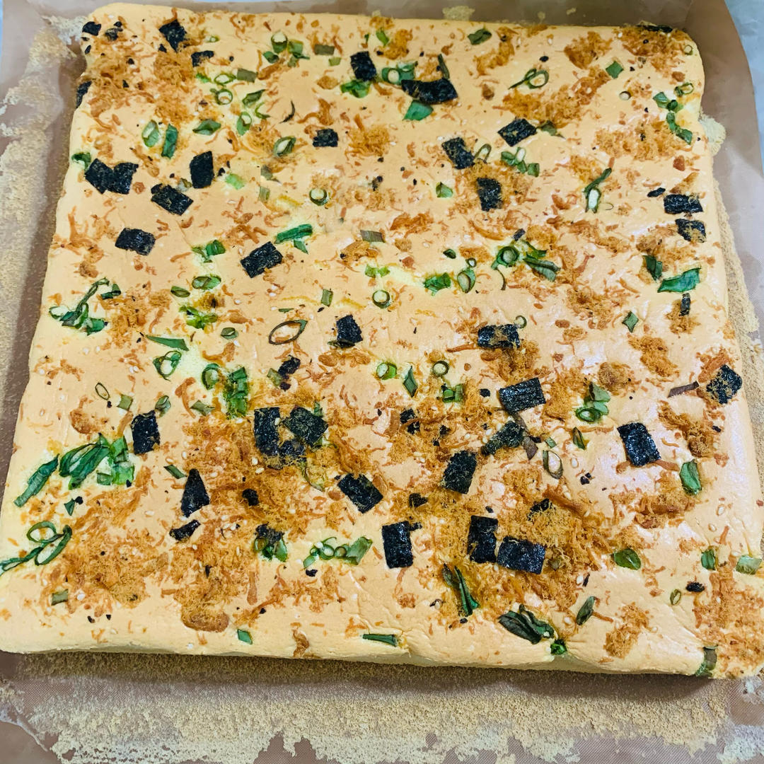 香葱海苔肉松芝麻蛋糕卷