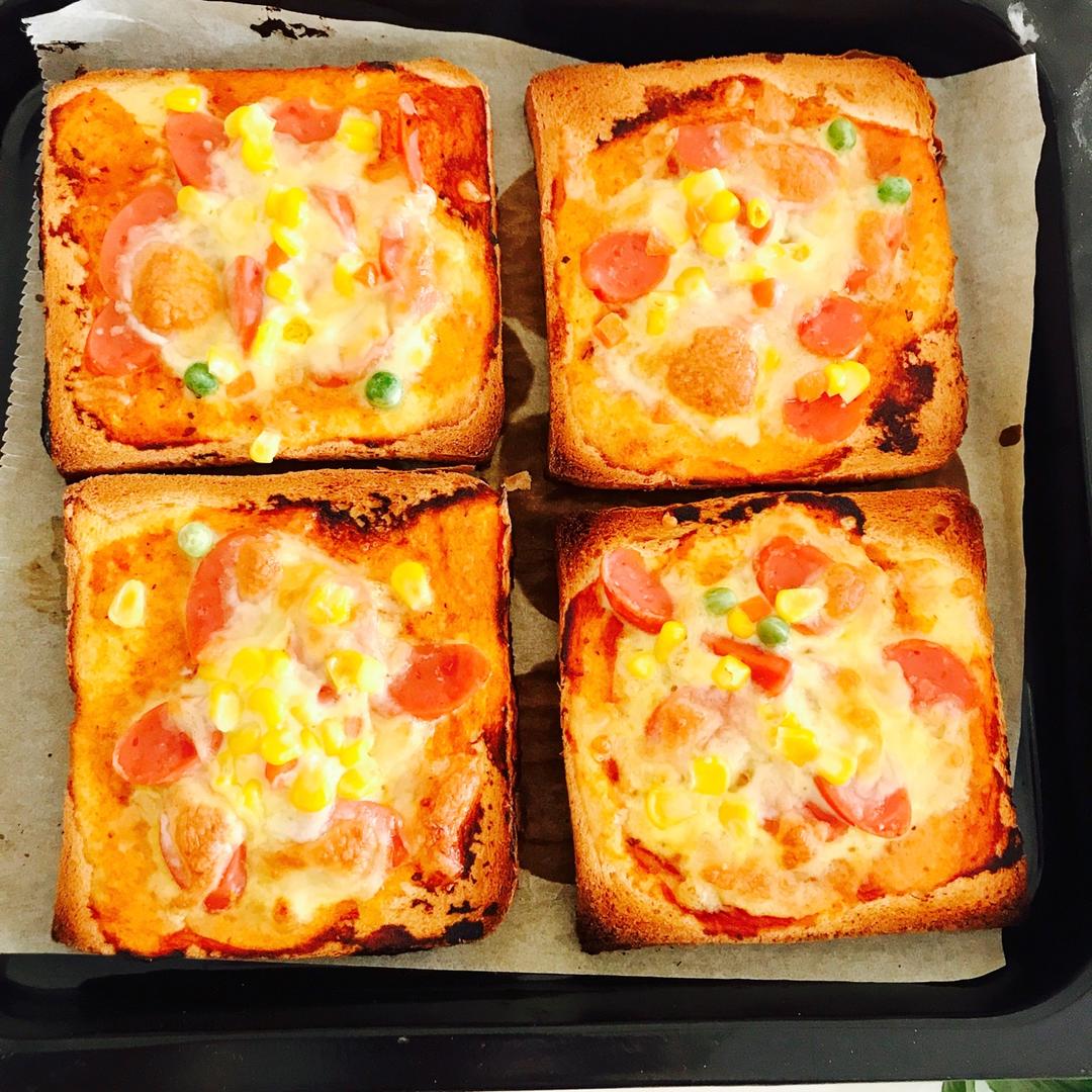 吐司培根小批萨