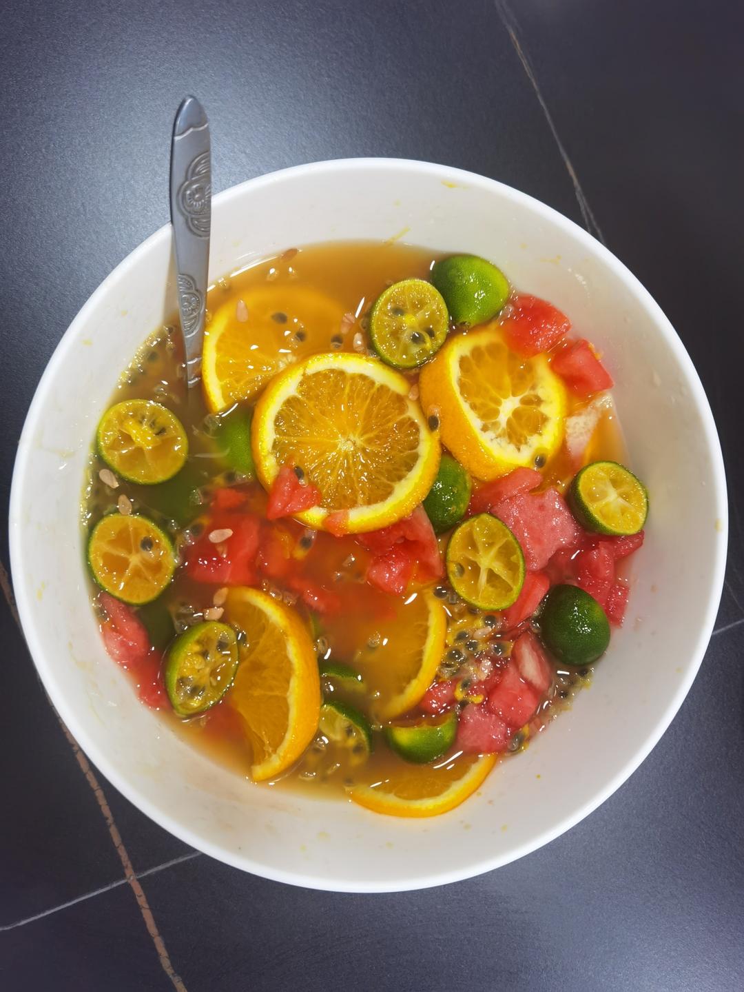 自制无敌好喝夏日解腻水果茶🍊完爆饮品店，新手百分百成功，试试就知道